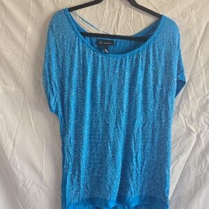 INC International Concepts Sparkling Blue Blouse